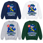 Safety Patrol on Navy, White, Gray and Dark Green Crewneck Sweatshirts