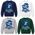 Track on Navy, White, Gray and Dark Green Crewneck Sweatshirts