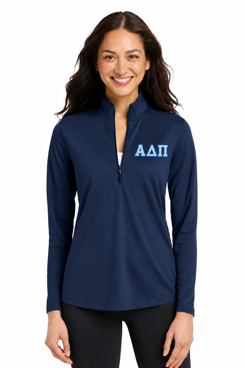Alpha Delta Pi Eddie Bauer Fleece Quarter Zip