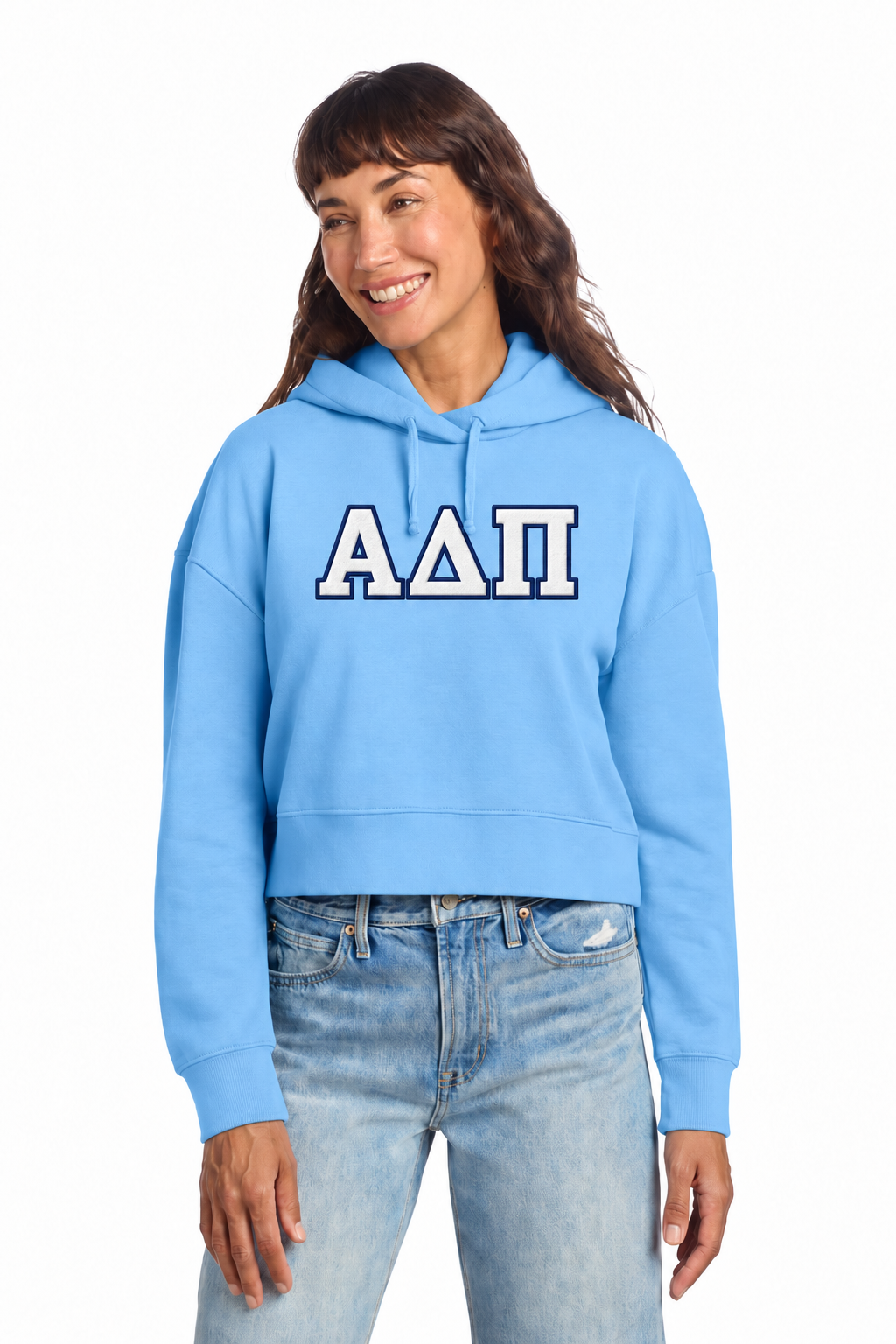 Alpha Delta Pi Quad Cropped Hooded SweatShirt