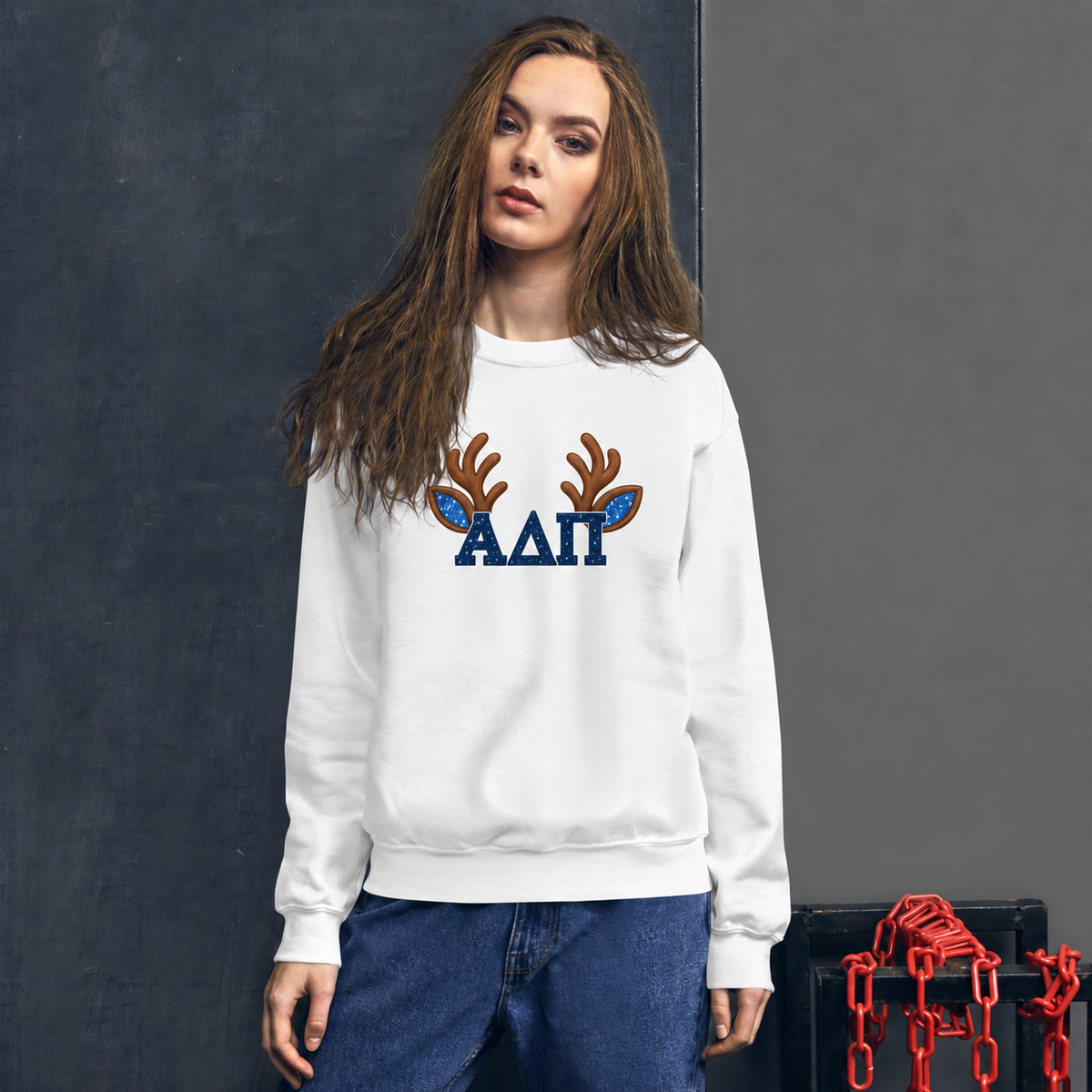 Alpha Delta Pi Reindeer Sweatshirt