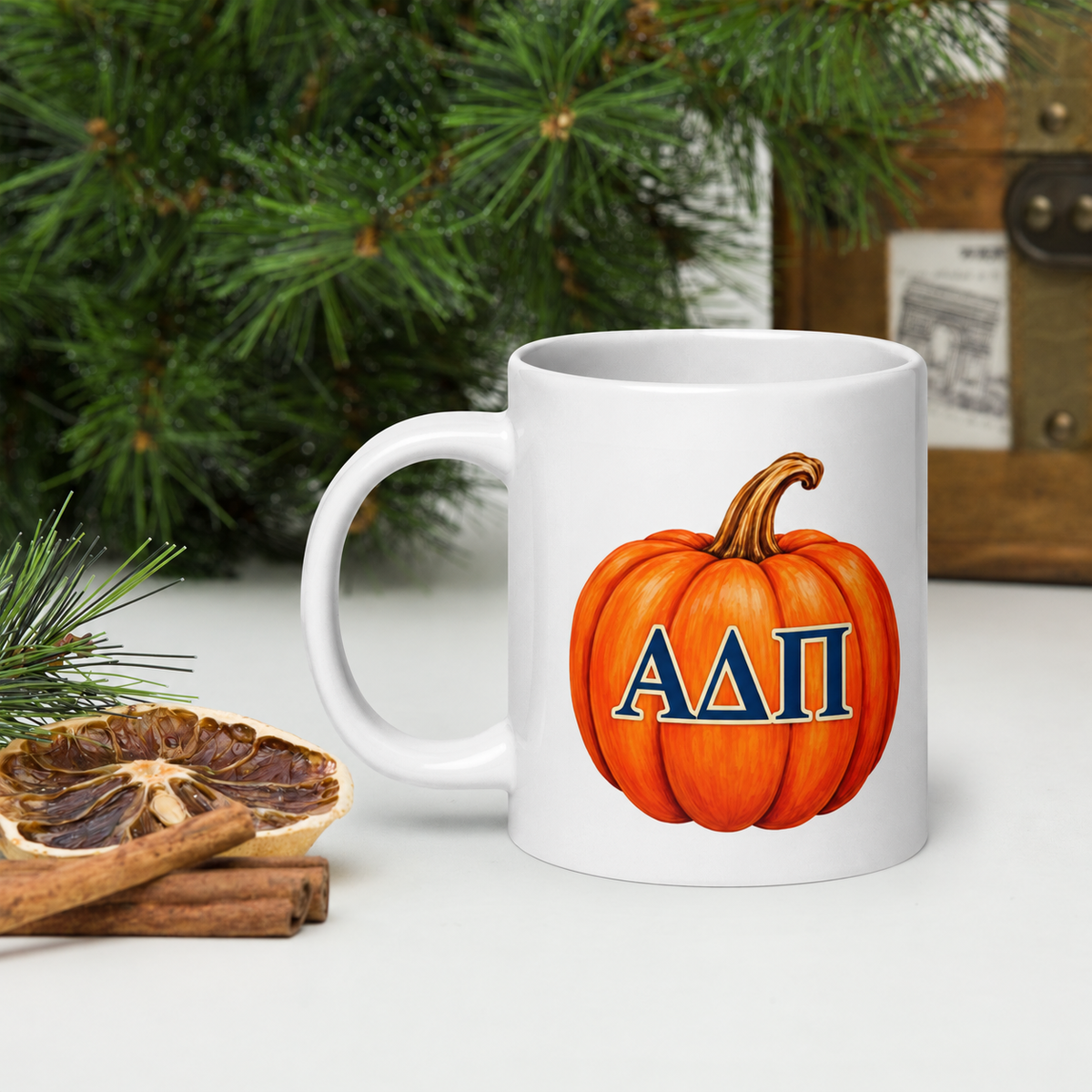 Alpha Delta Pi Holiday glossy mug