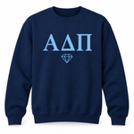 Navy Alpha Delta Pi ΑΔΠ classic crew sweatshirt concept