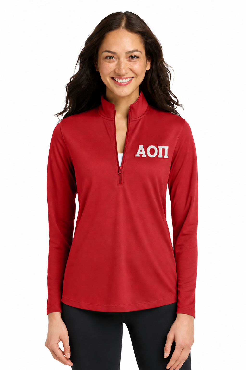 Alpha Omicron Pi Eddie Bauer Fleece Quarter Zip