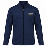 Somerset Avenir Straight Collegiate Sport-Wick Fleece Full-Zip Jacket generated garment mockup in Navy.