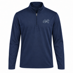 Somerset Avenir Navy Script & Paw PosiCharge Competitor Quarter-Zip generated garment mockup in Navy.