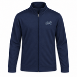 Somerset Avenir Navy Script & Paw Sport-Wick Fleece Full-Zip Jacket generated garment mockup in Navy.