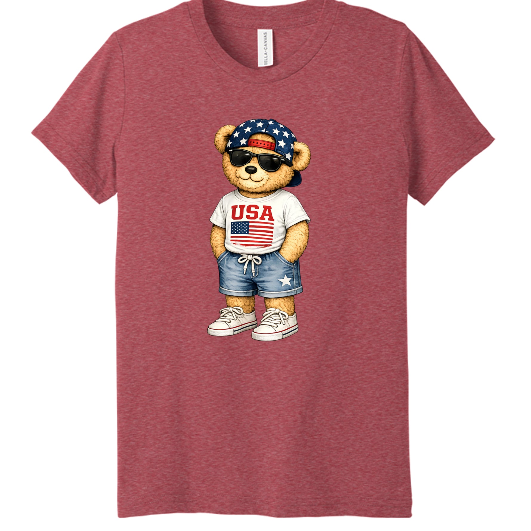 RED TRIBLEND - 3413Y - FRONT