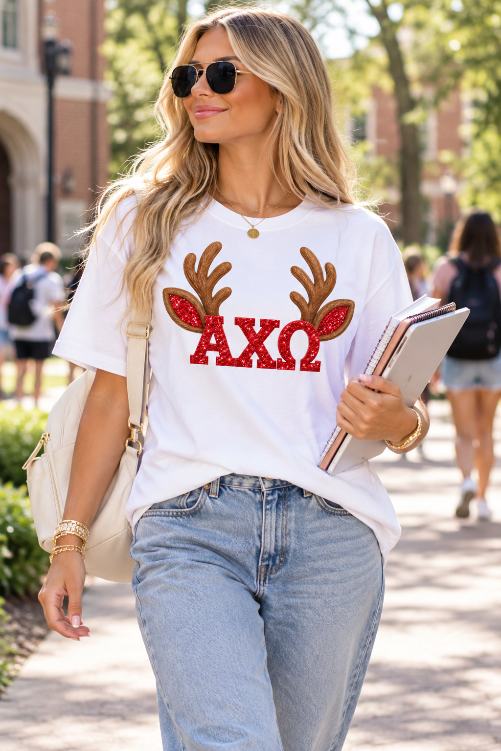 Alpha Chi Omega classic holiday tee
