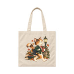 Storybook — Campus Book Cat — Canvas Tote / Natural