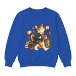 Storybook — Campus Book Cat — Classic Youth Sweatshirt / Royal