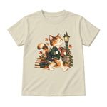 Storybook — Campus Book Cat — Youth T-Shirt / Natural