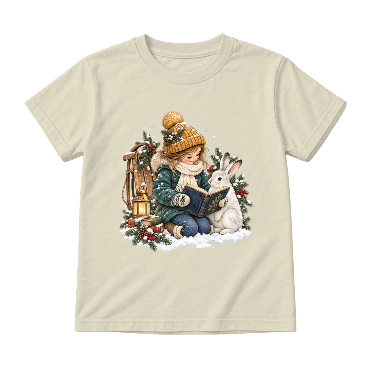 Storybook — Winter Reading Adventure — Youth T-Shirt / Natural