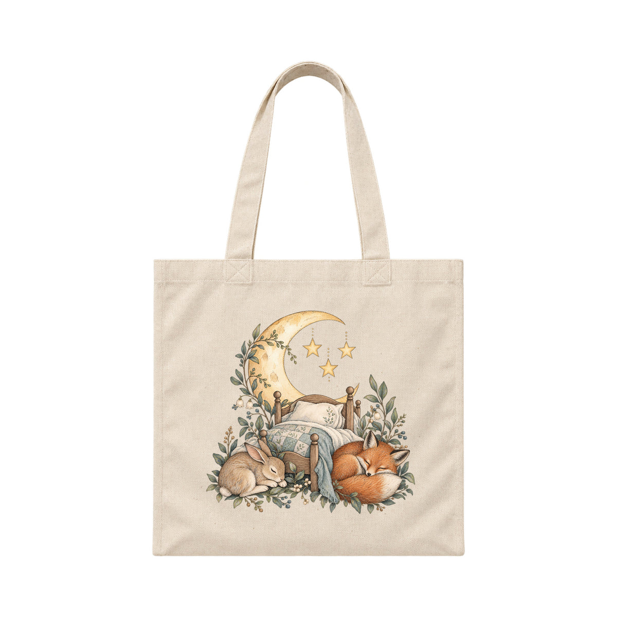 Storybook — Bedtime Woodland — Canvas Tote / Natural