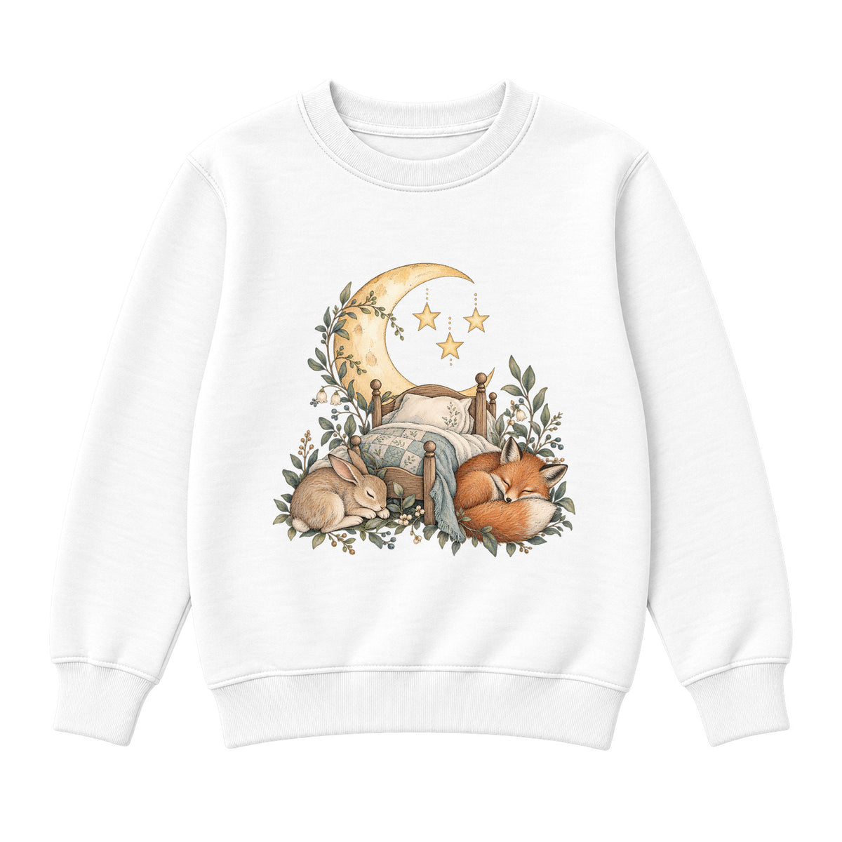 Storybook — Bedtime Woodland — Classic Youth Sweatshirt / White