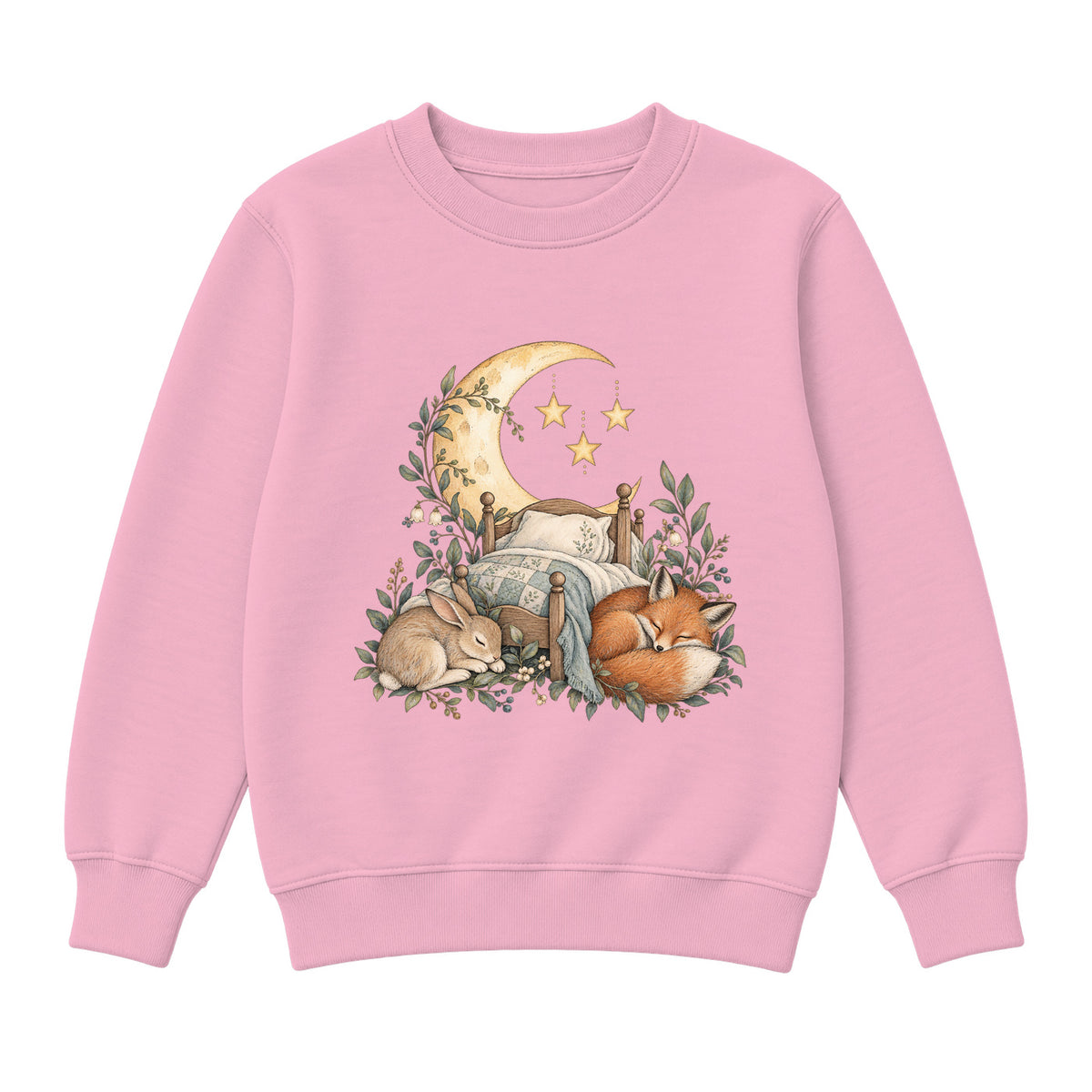 Storybook — Bedtime Woodland — Premium Youth Sweatshirt / Pink
