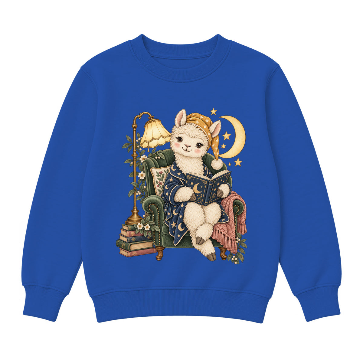 Storybook — Moonlight Alpaca Reader — Classic Youth Sweatshirt / Royal