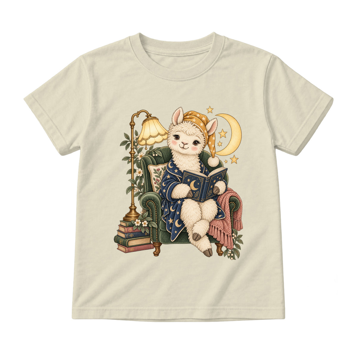 Storybook — Moonlight Alpaca Reader — Youth T-Shirt / Natural