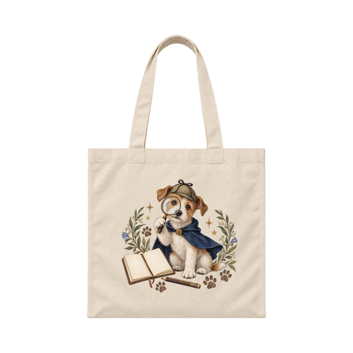Storybook — Hero Dog Detective — Canvas Tote / Natural