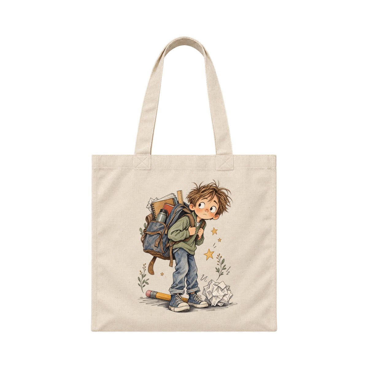 Storybook — Notebook School Days — Canvas Tote / Natural
