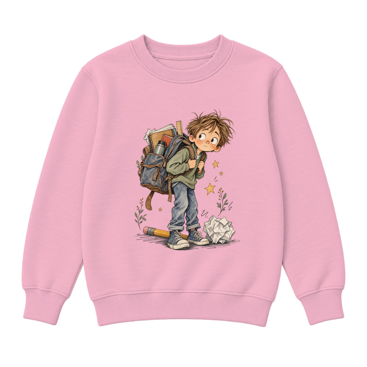 Storybook — Notebook School Days — Premium Youth Sweatshirt / Pink