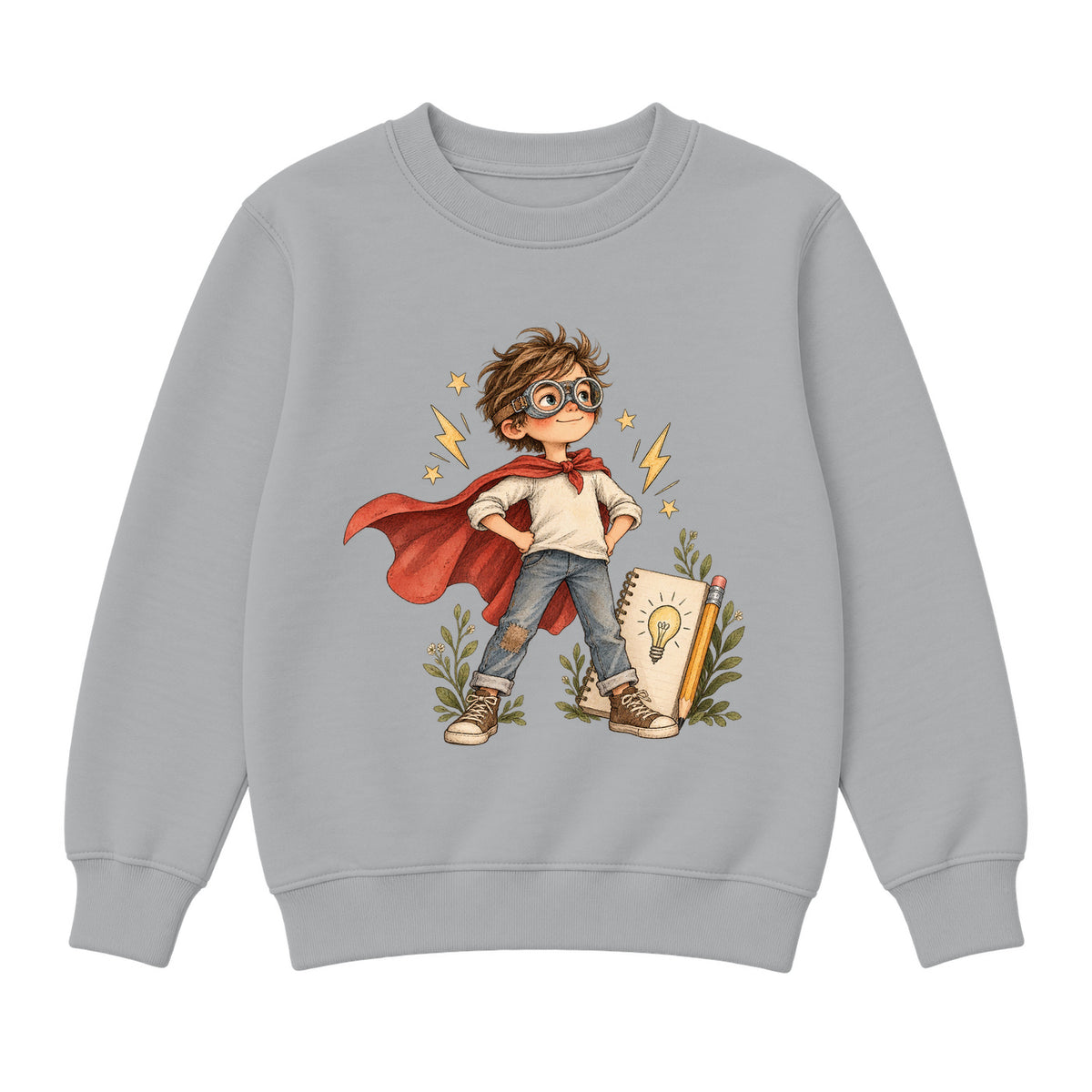 Storybook — Kid Superhero — Classic Youth Sweatshirt / Athletic Heather