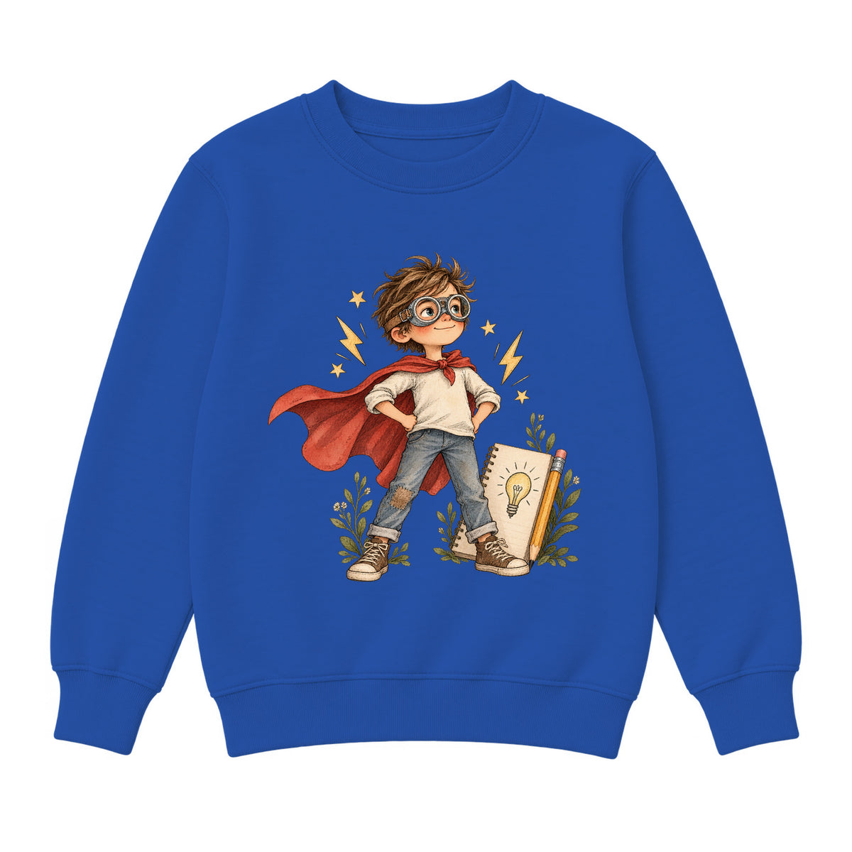 Storybook — Kid Superhero — Classic Youth Sweatshirt / Royal