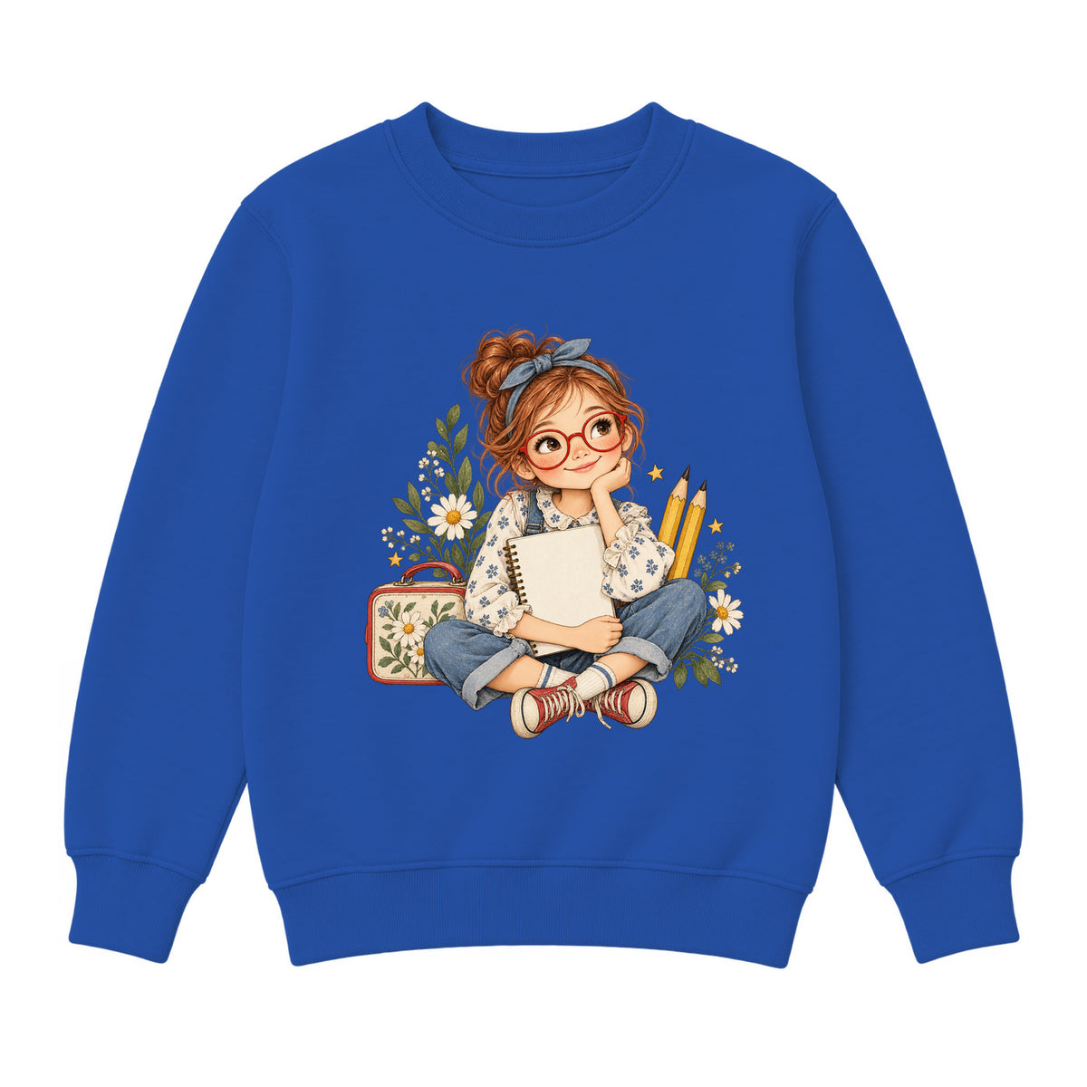 Storybook — Spunky Schoolgirl — Classic Youth Sweatshirt / Royal