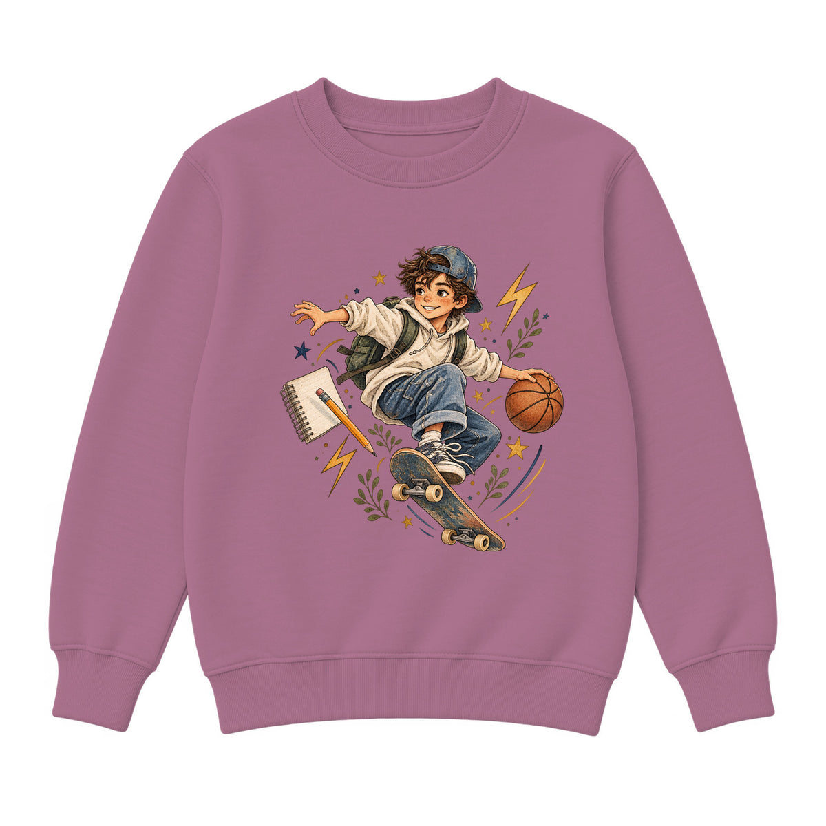 Storybook — School Comic Adventure — Premium Youth Sweatshirt / Mauvelous