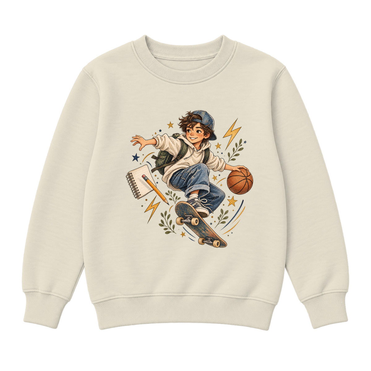 Storybook — School Comic Adventure — Premium Youth Sweatshirt / Natural Heather