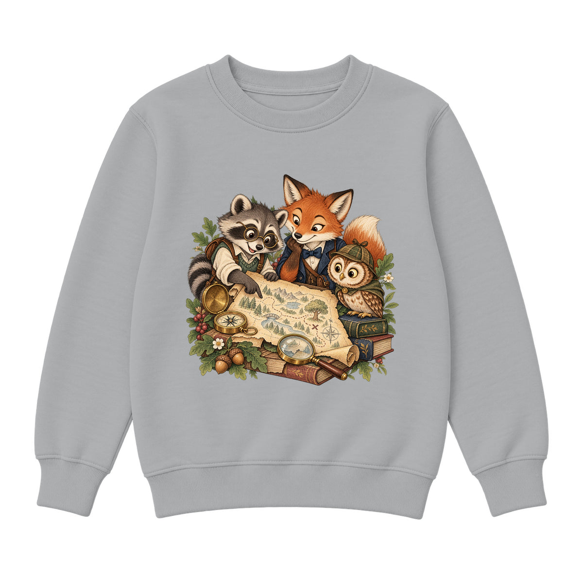 Storybook — Woodland Mystery Club — Classic Youth Sweatshirt / Athletic Heather