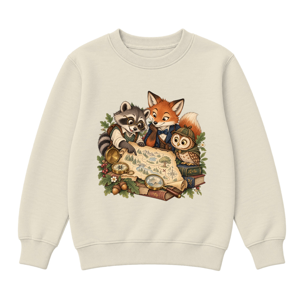 Storybook — Woodland Mystery Club — Premium Youth Sweatshirt / Natural Heather