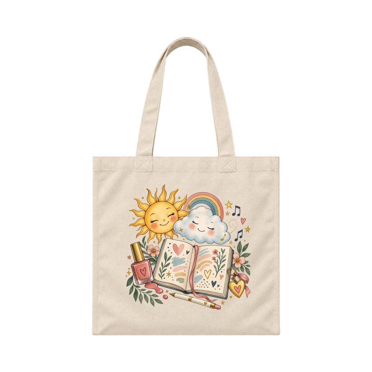 Storybook — Mood Journal — Canvas Tote / Natural