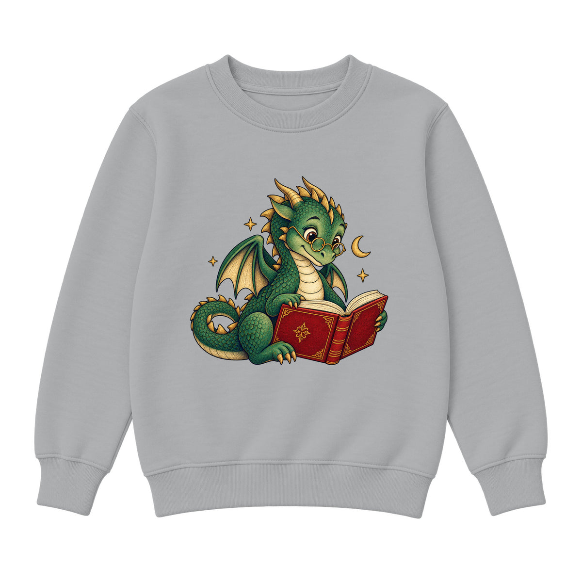 Storybook — Library Dragon — Classic Youth Sweatshirt / Athletic Heather