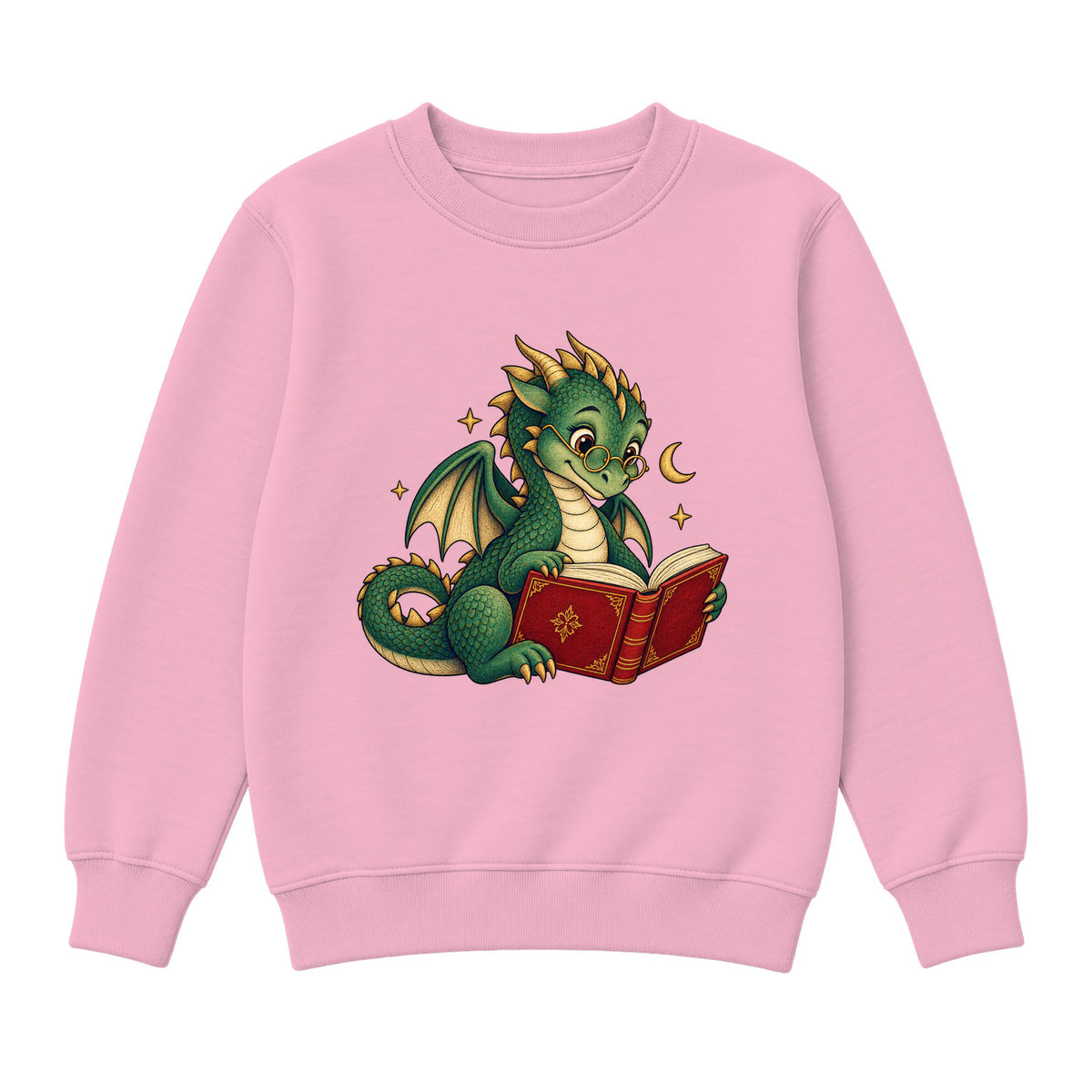 Storybook — Library Dragon — Premium Youth Sweatshirt / Pink