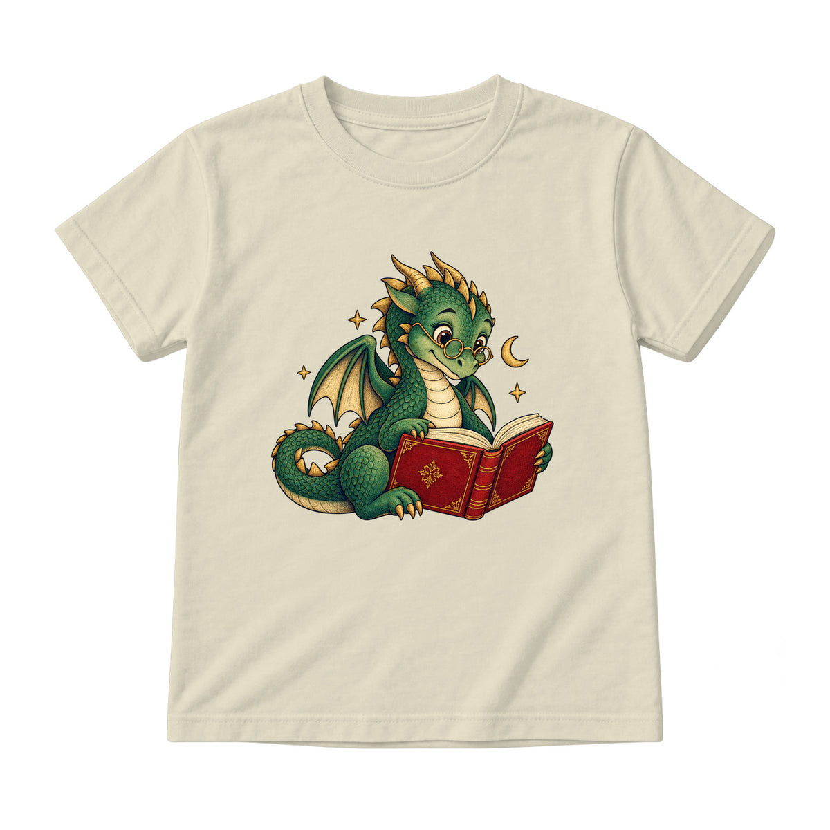 Storybook — Library Dragon — Youth T-Shirt / Natural