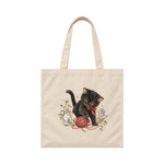 Storybook — Curious Kitten — Canvas Tote / Natural