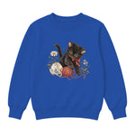 Storybook — Curious Kitten — Classic Youth Sweatshirt / Royal