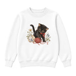 Storybook — Curious Kitten — Classic Youth Sweatshirt / White