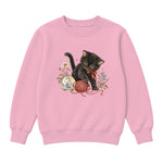 Storybook — Curious Kitten — Premium Youth Sweatshirt / Pink