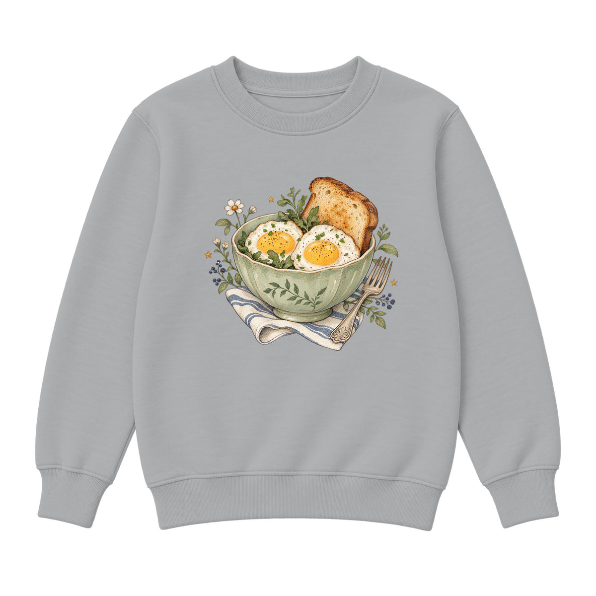 Storybook — Playful Breakfast — Classic Youth Sweatshirt / Athletic Heather