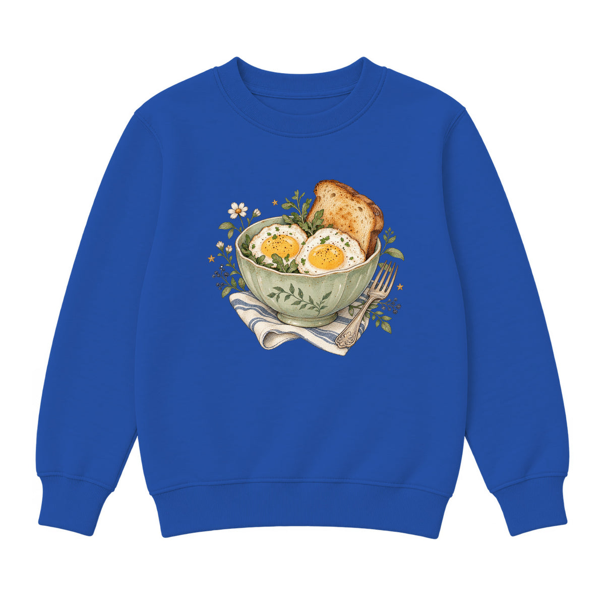 Storybook — Playful Breakfast — Classic Youth Sweatshirt / Royal