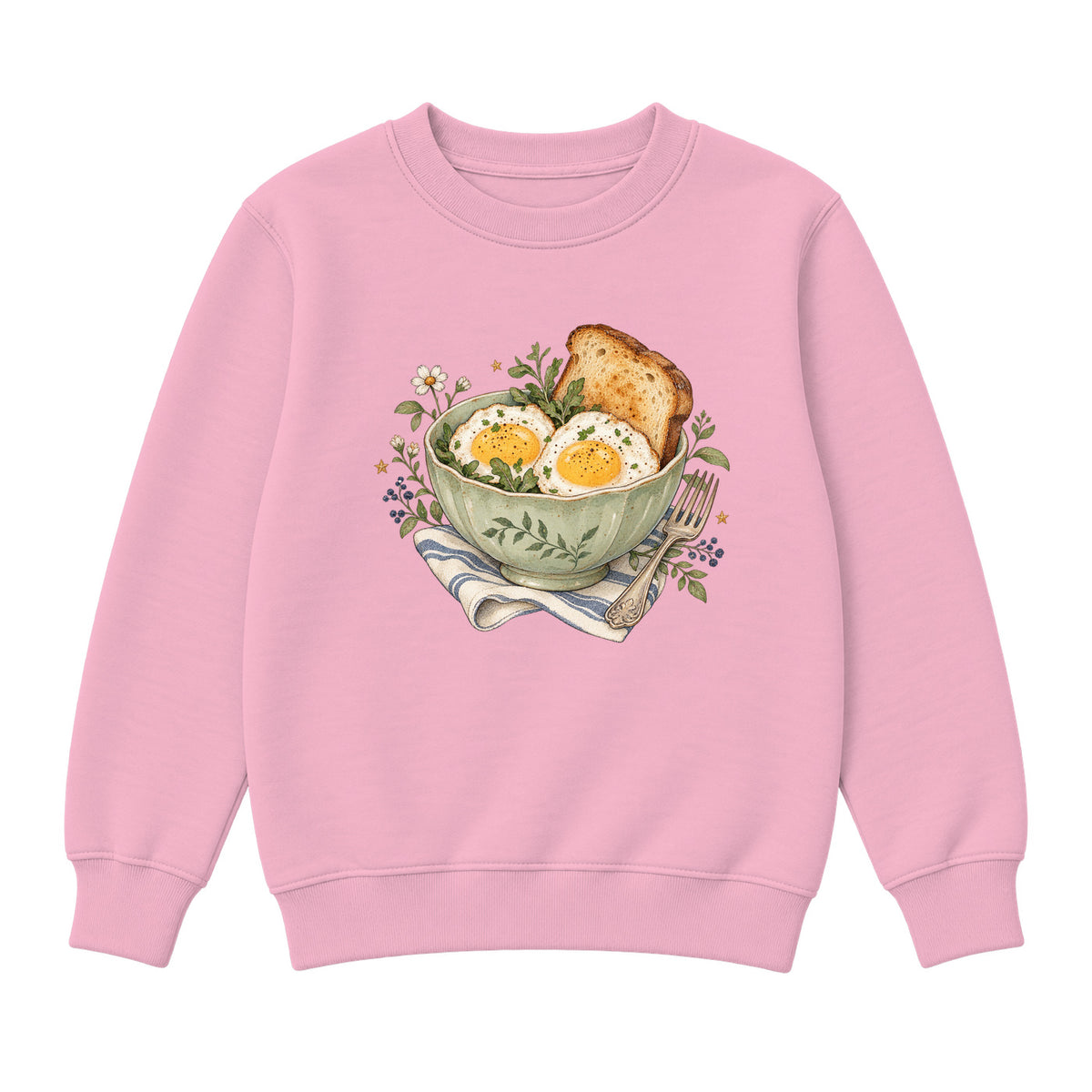 Storybook — Playful Breakfast — Premium Youth Sweatshirt / Pink