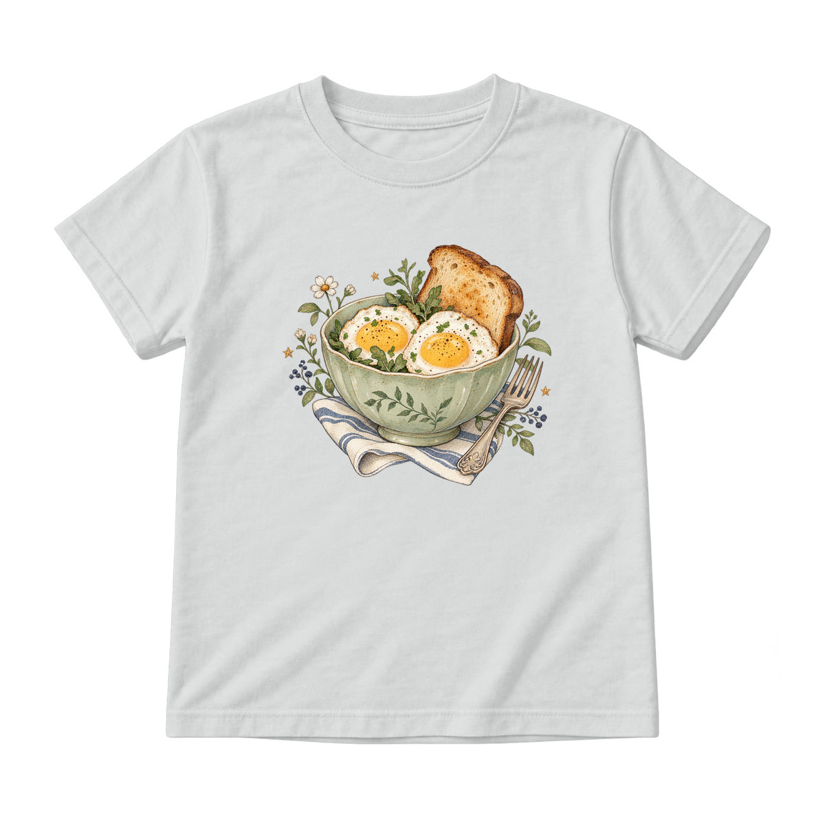 Storybook — Playful Breakfast — Youth T-Shirt / Ash