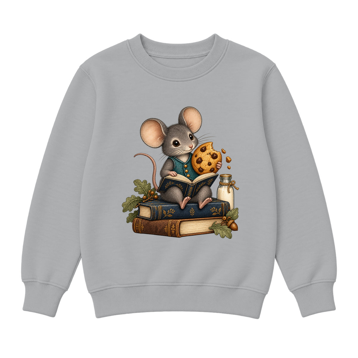 Storybook — Mouse and Cookie Storytime — Classic Youth Sweatshirt / Athletic Heather