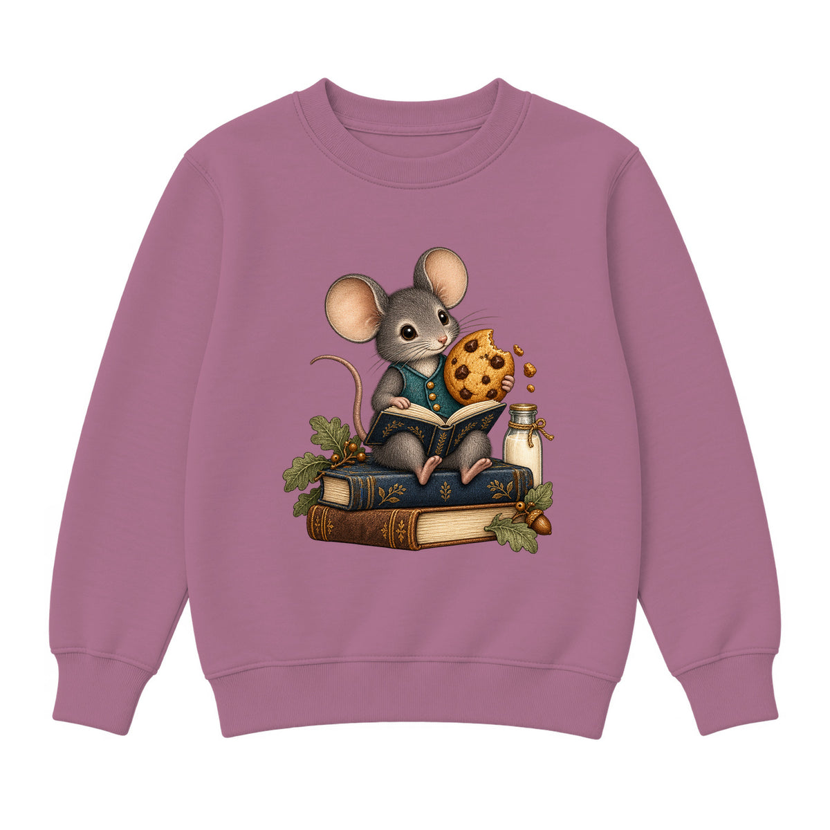 Storybook — Mouse and Cookie Storytime — Premium Youth Sweatshirt / Mauvelous