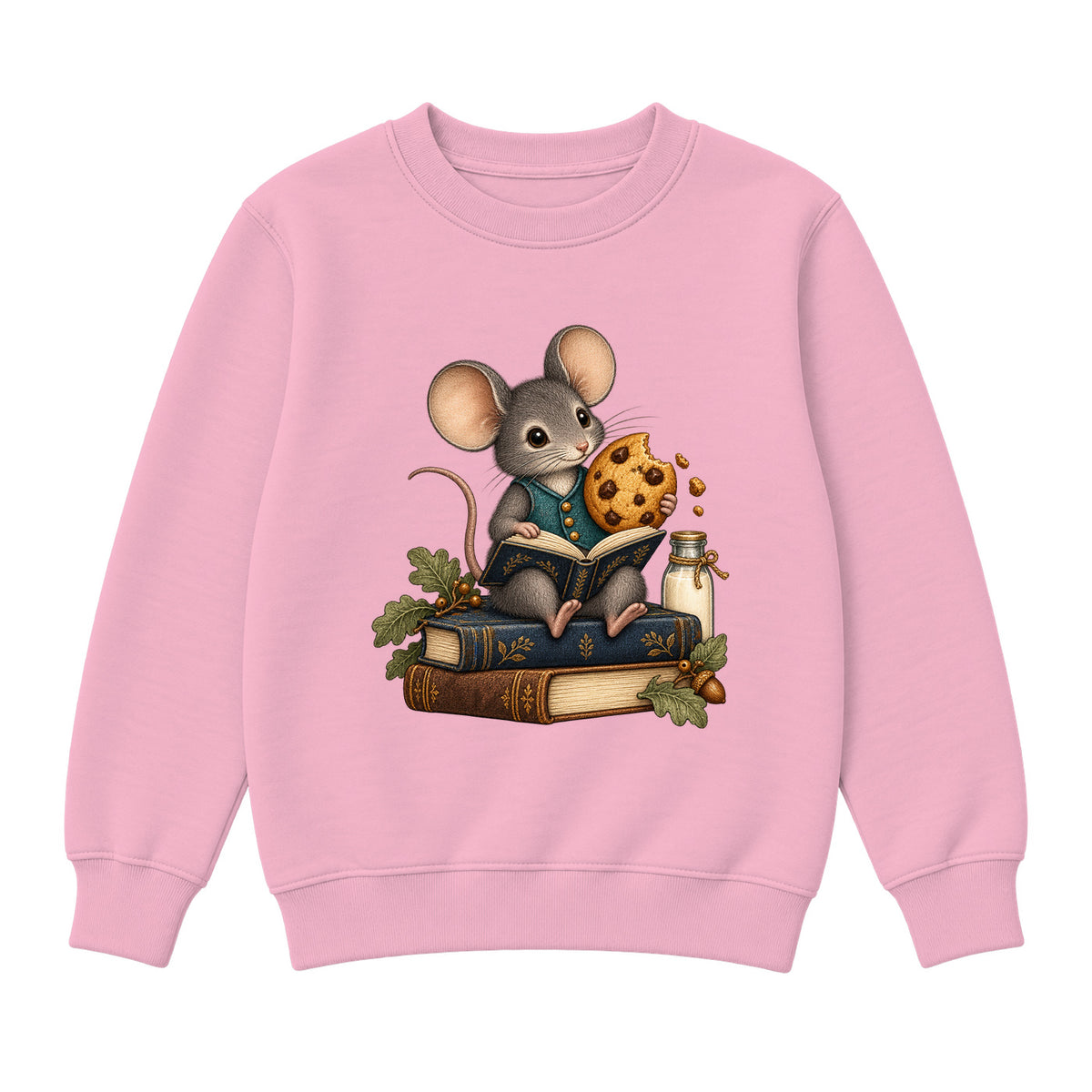 Storybook — Mouse and Cookie Storytime — Premium Youth Sweatshirt / Pink