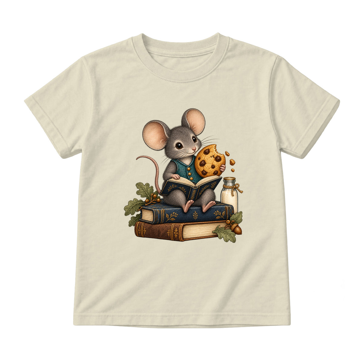 Storybook — Mouse and Cookie Storytime — Youth T-Shirt / Natural