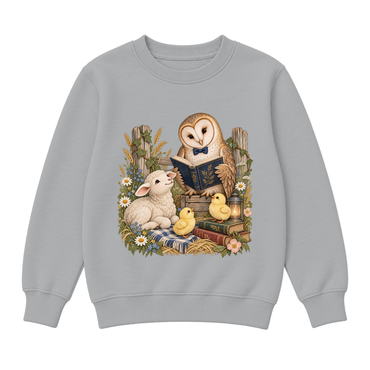 Storybook — Barnyard Book Club — Classic Youth Sweatshirt / Athletic Heather