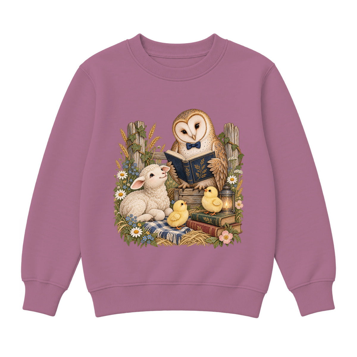 Storybook — Barnyard Book Club — Premium Youth Sweatshirt / Mauvelous